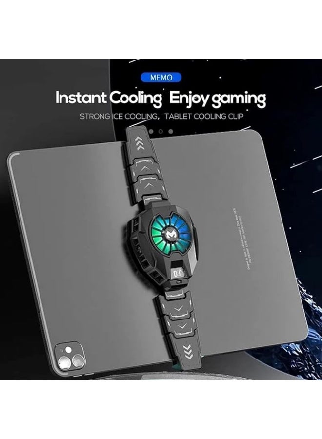 Memo DL05 Tablet Gaming Cooler, iPad, Tablet, and Mobile Cooling Fan with RGB Lighting for Gamers - Image 5