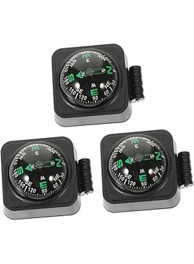 3Pcs Automotive Compass Ball with Adjustable Navigation Adhesive Base for Car Boat Motorcycle - Image 1