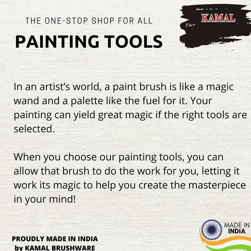 KAMAL® Flat NO. 18 Brush Golden Synthetic - Image 5