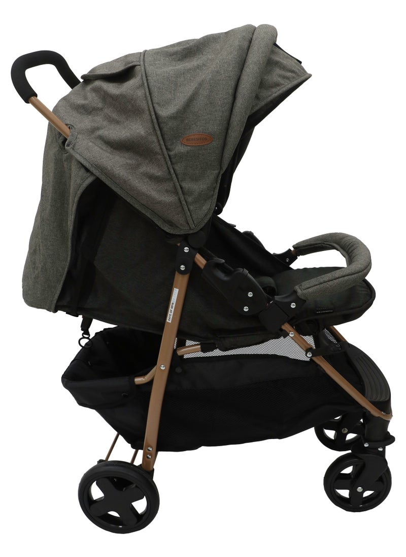 Bebesitos - EasyStroll Baby Stroller with Head Pillow - Grey - Image 1