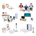 OOOK Wooden Dollhouse Furniture Set for Kids 26 Pcs Dollhouse Accessories with 4 Family Dolls and Dog Miniature Doll House Furniture Toys Pretend Play Set for G irls Boys Age 3 - Image 4