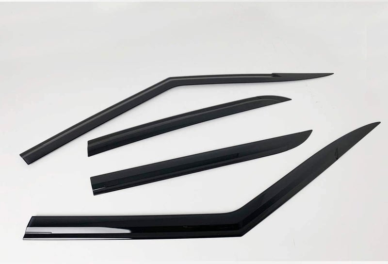 AUTO CLOVER AUTOCLOVER Smoke Black Side Wind Deflectors Window Visors 4p E223 - Image 2