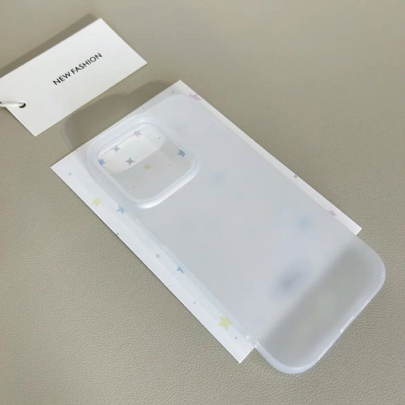 Simple solid color Apple 15/14/13promax phone case 12/11 soft xr/xs transparent 7/8plus matte - Image 1