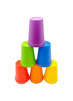 Skoolzy Rainbow Stacking Cups 6 Piece Set Color Sorting Toys For Toddlers Primary Matching Fine Motor Skills Color Recognition For Montessori Preschoolers Toddler Activities Primary For Kids  - Image 2