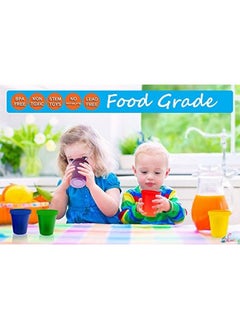 Skoolzy Rainbow Stacking Cups 6 Piece Set Color Sorting Toys For Toddlers Primary Matching Fine Motor Skills Color Recognition For Montessori Preschoolers Toddler Activities Primary For Kids  - Image 4