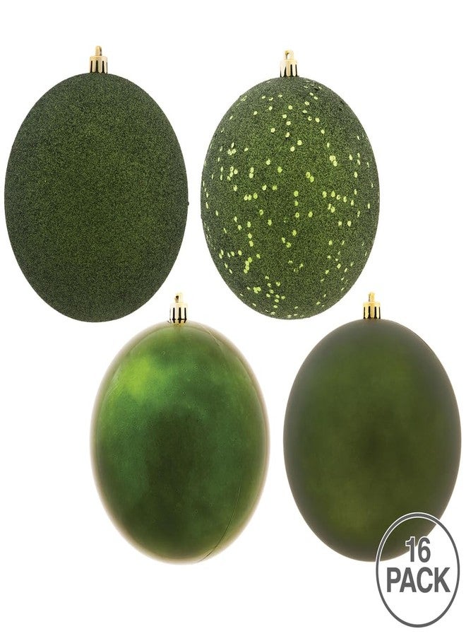 Vickerman 3" Moss Green 4-Finish Ball Ornament Assortment, 16 per Box - Image 2