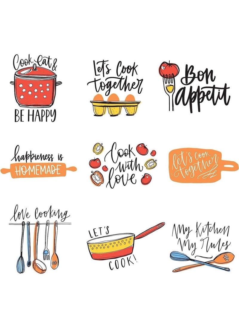 BPA - Wall Stickers For Kitchen Decoration Kitchen Theme Quotes Wall Decal Kitchen Wall Stickers Vinyl Funny Utensils Stickers with Sayings For Kitchen Dining Room Wall Cupboard Decor - Image 1