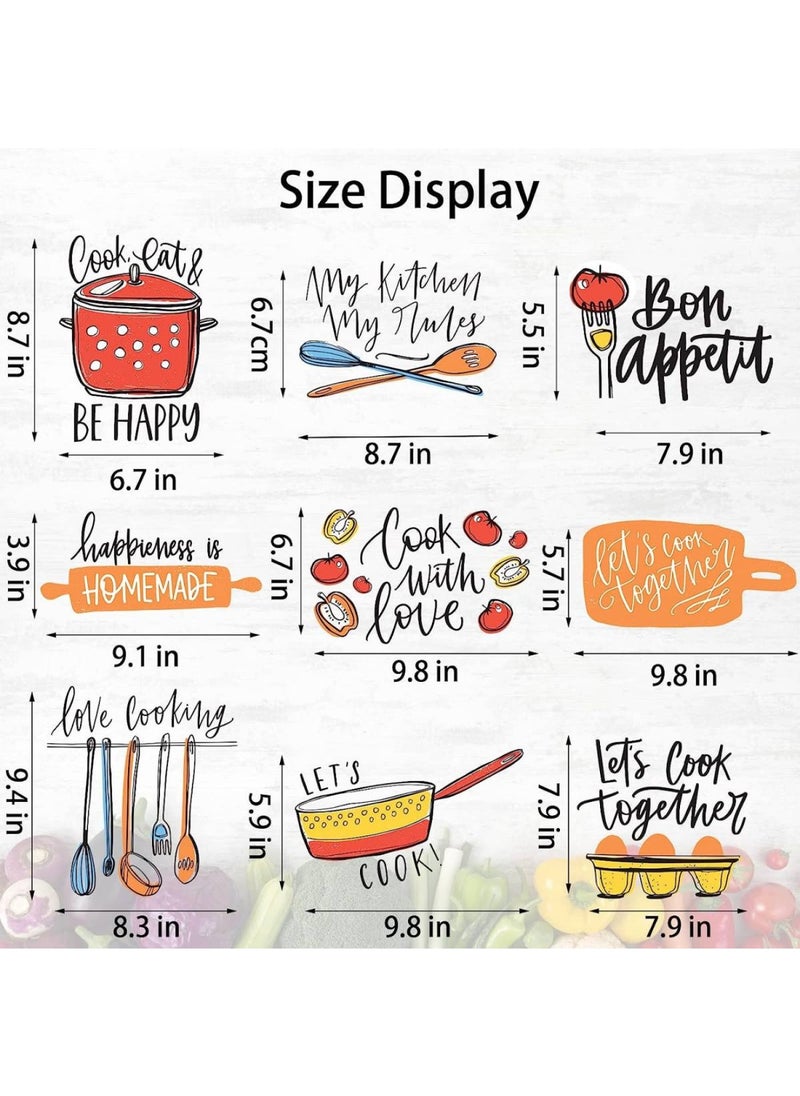 BPA - Wall Stickers For Kitchen Decoration Kitchen Theme Quotes Wall Decal Kitchen Wall Stickers Vinyl Funny Utensils Stickers with Sayings For Kitchen Dining Room Wall Cupboard Decor - Image 1