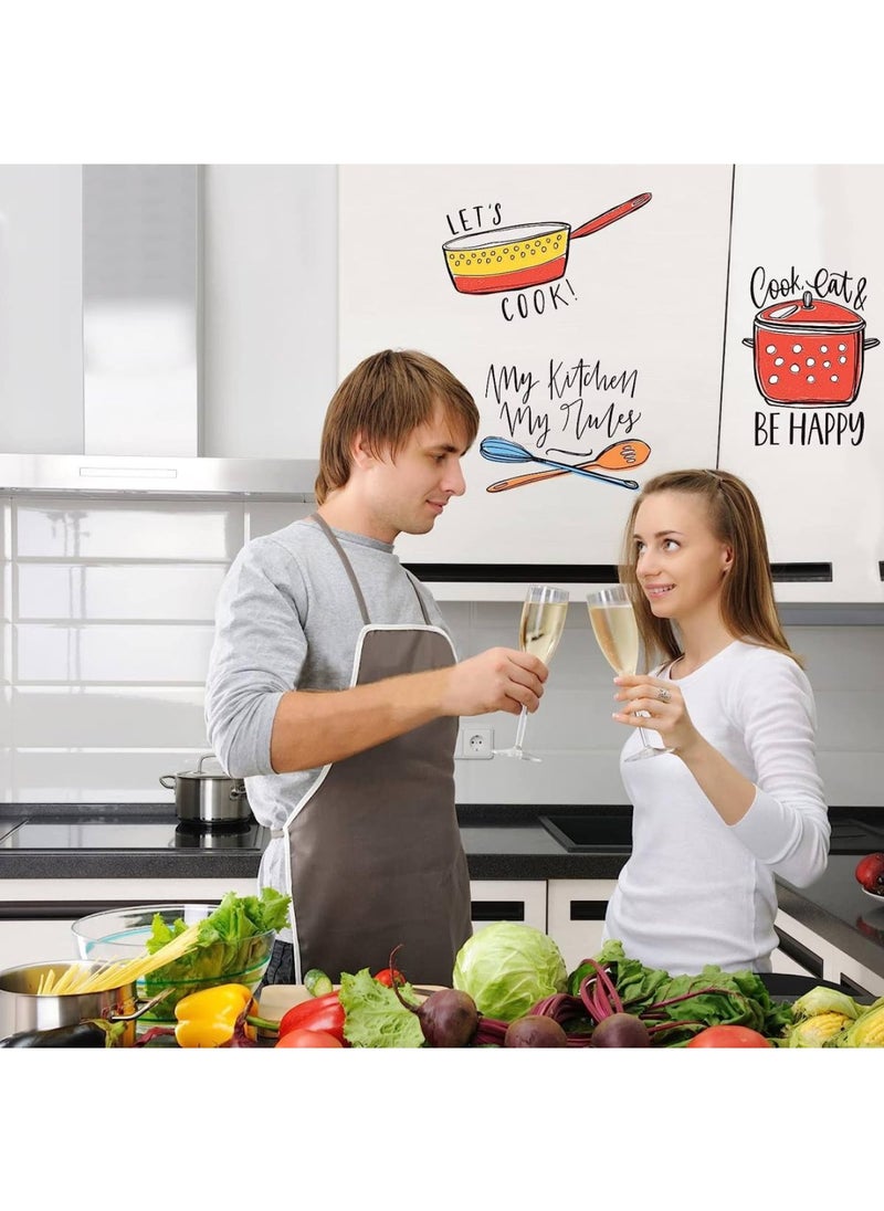 BPA - Wall Stickers For Kitchen Decoration Kitchen Theme Quotes Wall Decal Kitchen Wall Stickers Vinyl Funny Utensils Stickers with Sayings For Kitchen Dining Room Wall Cupboard Decor - Image 1