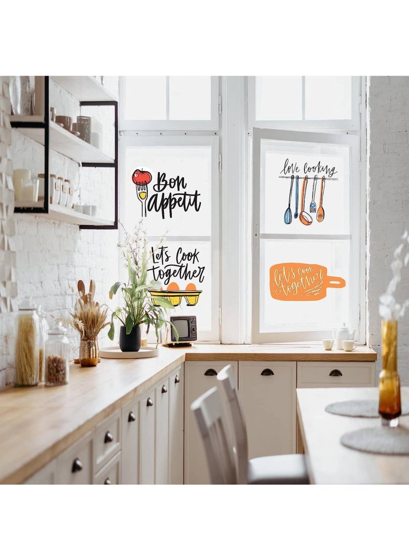 BPA - Wall Stickers For Kitchen Decoration Kitchen Theme Quotes Wall Decal Kitchen Wall Stickers Vinyl Funny Utensils Stickers with Sayings For Kitchen Dining Room Wall Cupboard Decor - Image 1