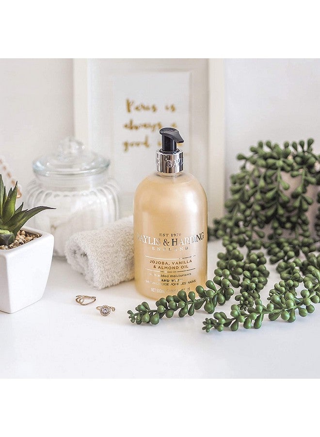 Baylis & Harding غسول يدين فاخر من بايليس وهاردينغ بزيت الجوجوبا والفانيليا واللوز مع مرطبات إضافية، 500 مل | غسول يدين خالي من البارابين - Image 3