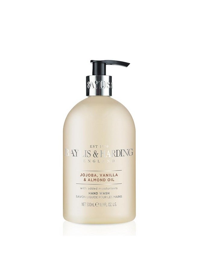 Baylis & Harding غسول يدين فاخر من بايليس وهاردينغ بزيت الجوجوبا والفانيليا واللوز مع مرطبات إضافية، 500 مل | غسول يدين خالي من البارابين - Image 1
