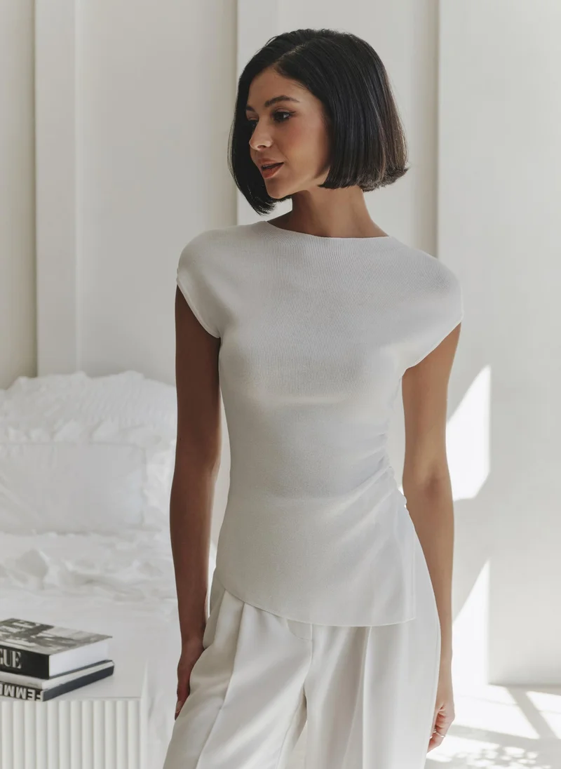 Lichi Fitted T-shirt with full-length sleeves