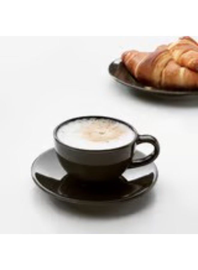 VARDAGEN Coffee cup and saucer dark grey 14 cl - Image 2