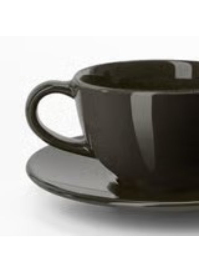VARDAGEN Coffee cup and saucer dark grey 14 cl - Image 3