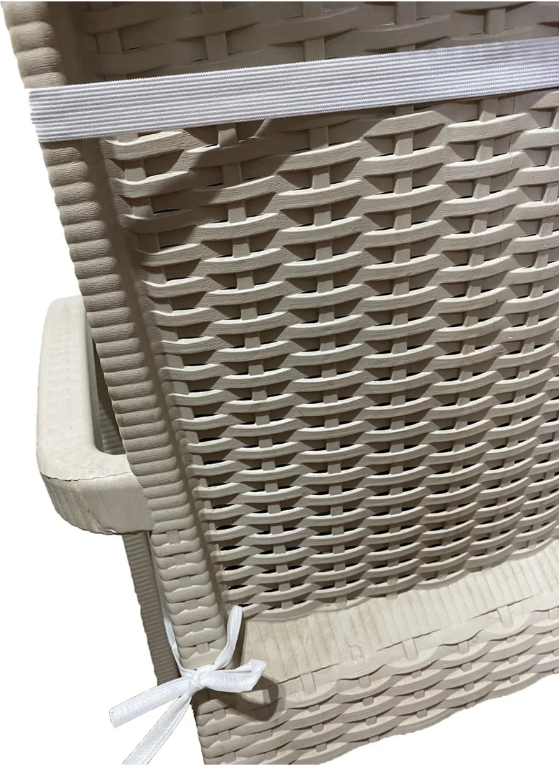 Nelson Chair Cushion with Back, Elastic, Zippered, Sponge - 2 Pieces (Zigzag) Washable