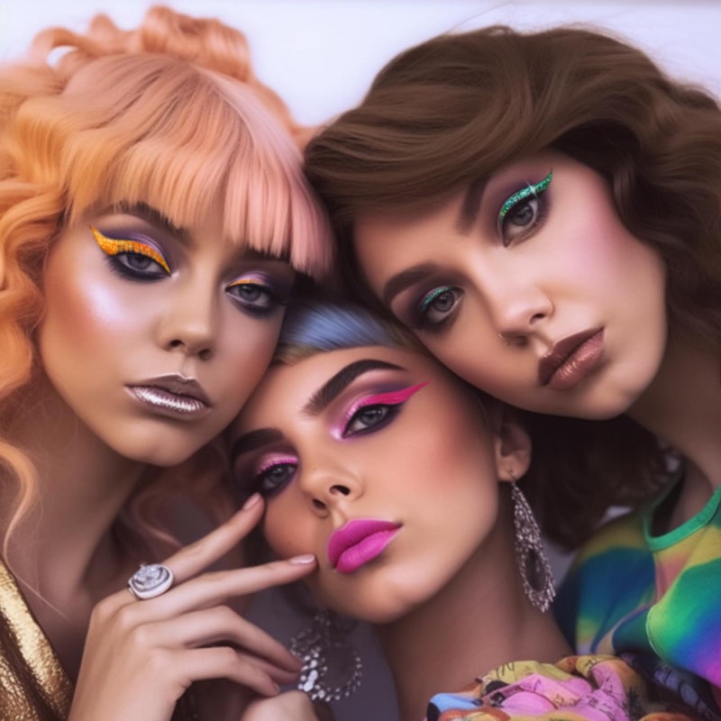 UCANBE 3PC Glitter Liquid Eyeliner Makeup Pen, Green, Pink, Orange Color Metallic Satin Finish Eye Liner Set, Long Lasting High Pigmented with Waterproof & Smudge Proof Formula - Image 4