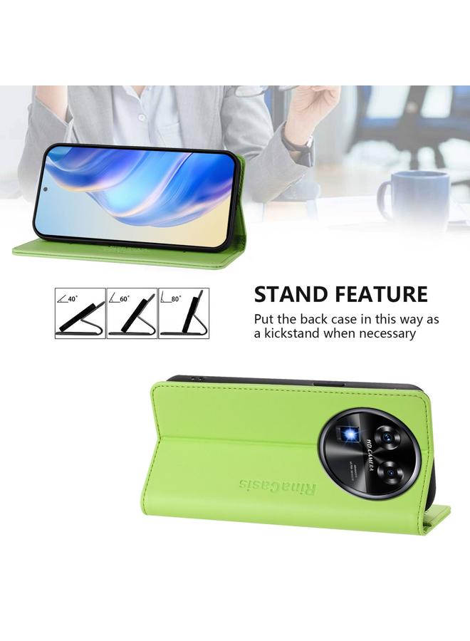 S-TOP Case For Oukitel C37 RC01 Dual-Folded Magnetic Suction RFID Leather Phone Case - Image 4