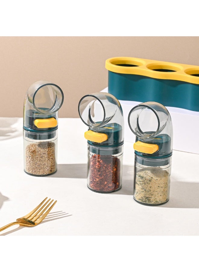 AraHome Salt or Pepper Shaker with Adjustable Pouring Hole - HIPS Plastic Seasoning Controlled Volume Dispenser - Suitable for Pink Himalayan Salt, Table Salt, Black Pepper and White Pepper (3 Pcs) - Image 1
