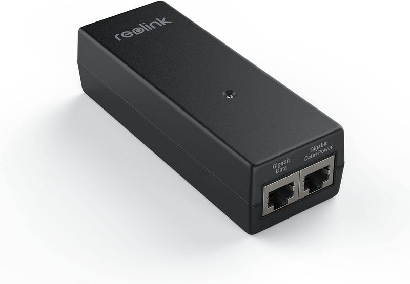 ريولينك محول Gigabit PoE، مصادر طاقة من نوع PoE+ (30 واط) أو PoE (15.4 واط)، مدى يصل إلى 100 متر، توصيل سهل (Plug & Play)، مناسب لكاميرات PoE أو أجراس الباب المرئية التي تعمل بتقنية PoE. - Image 1