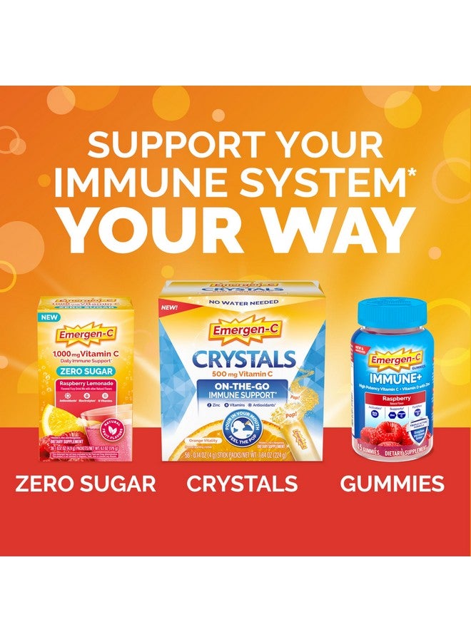 Emergen-C Emergen-C 1000mg Vitamin C Powder for Daily Immune Support Caffeine Free Vitamin C Supplements with Zinc and Manganese, B Vitamins and Electrolytes, Super Orange Flavor - 10 Count - Image 4
