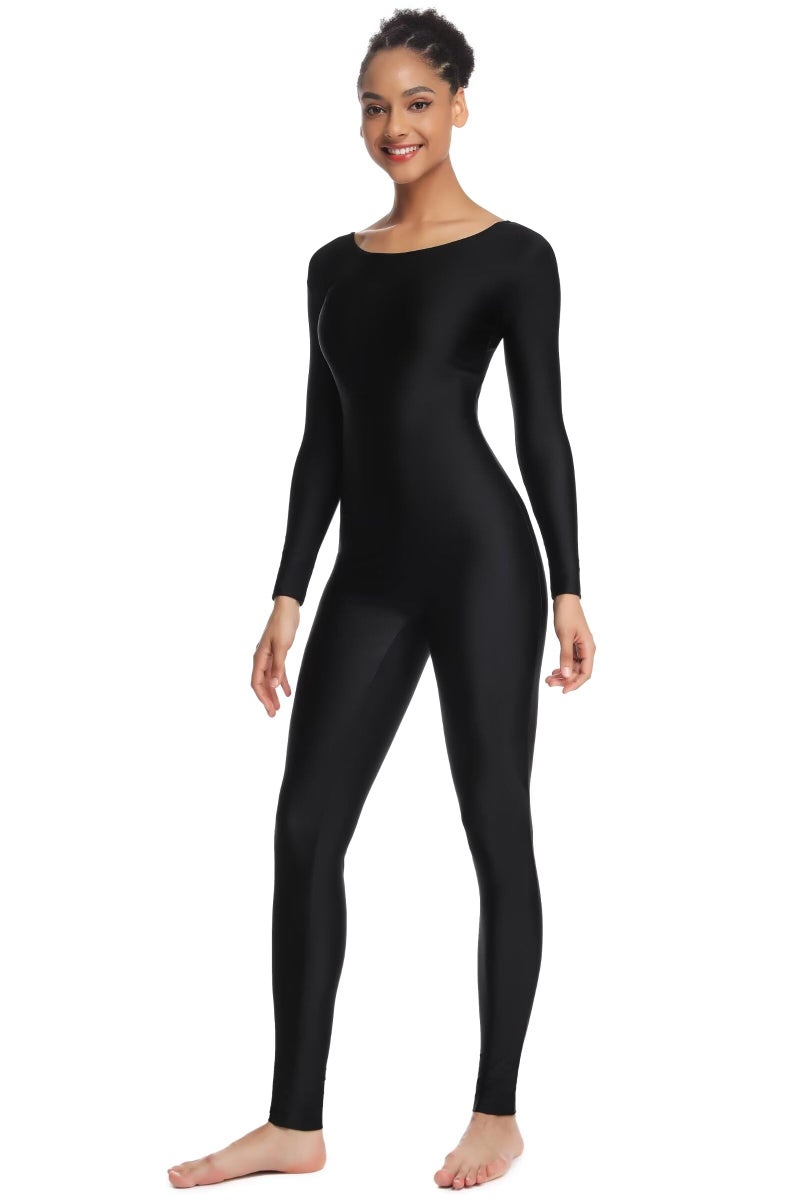 OVIGILY Women's Long Sleeve Unitard Dance Costume Spandex Full Body Suits One Piece Jumpsuits - Image 1