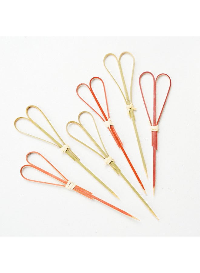High Yan Value Stall Internet Celebrated Sugar-Coated Berry Scissors Sign Bar Art Decorative Cocktail Bamboo Sandwich Flower Sign-Specifications:Customized Length-Color:Wine Red - Image 3