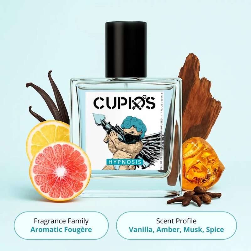 Cupids Original Hypnosis 2.0 Eau de Parfum Pheromone Cologne for Men â€“ Long-Lasting Fresh Fragrance, 50ml - Image 2