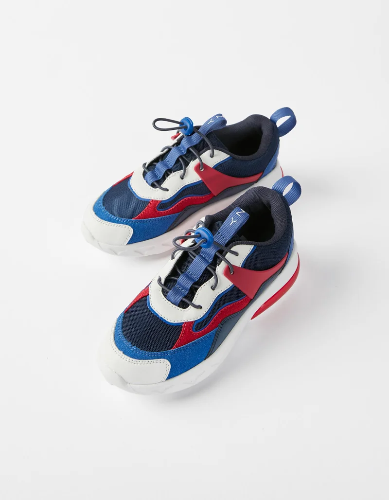 Zippy Light-Up Trainers for Boys 'Superlight Runner', Blue/Red