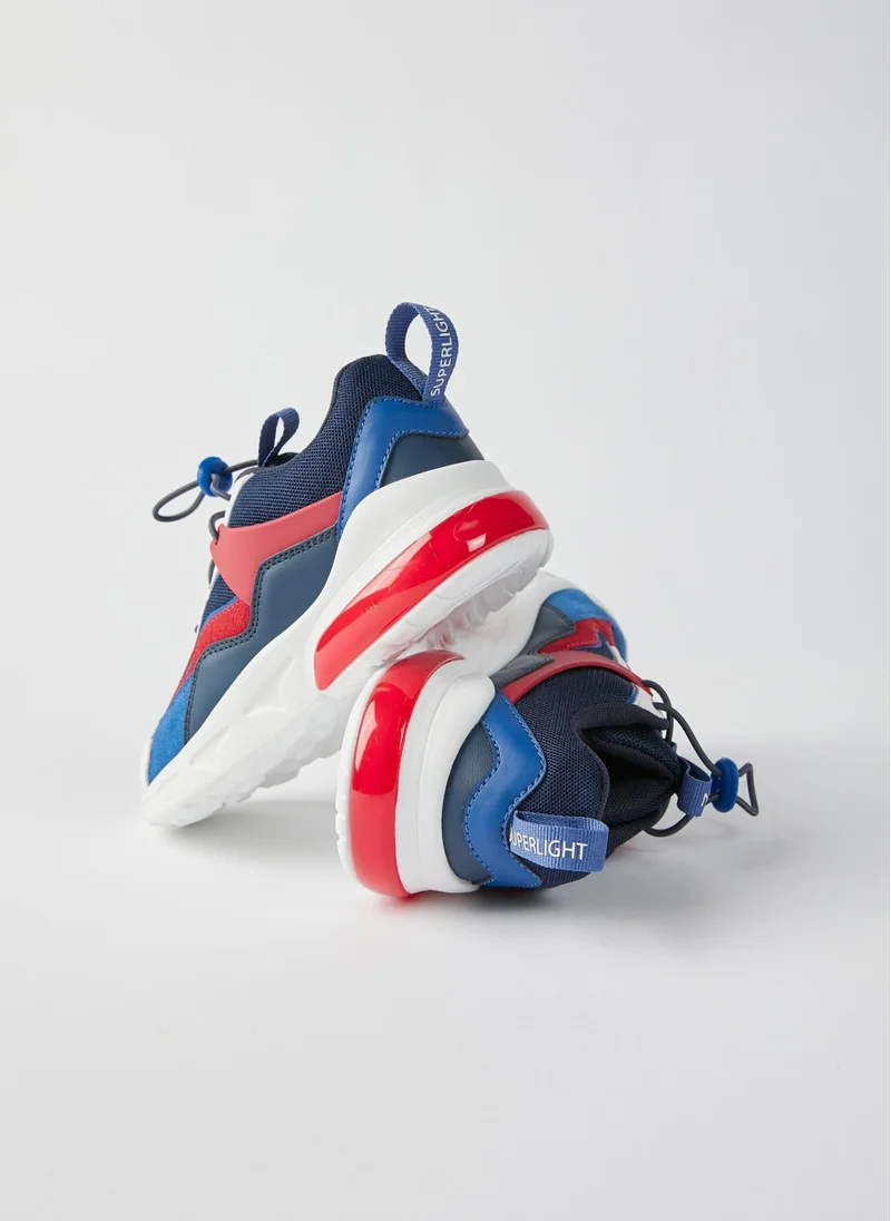 Zippy Light-Up Trainers for Boys 'Superlight Runner', Blue/Red