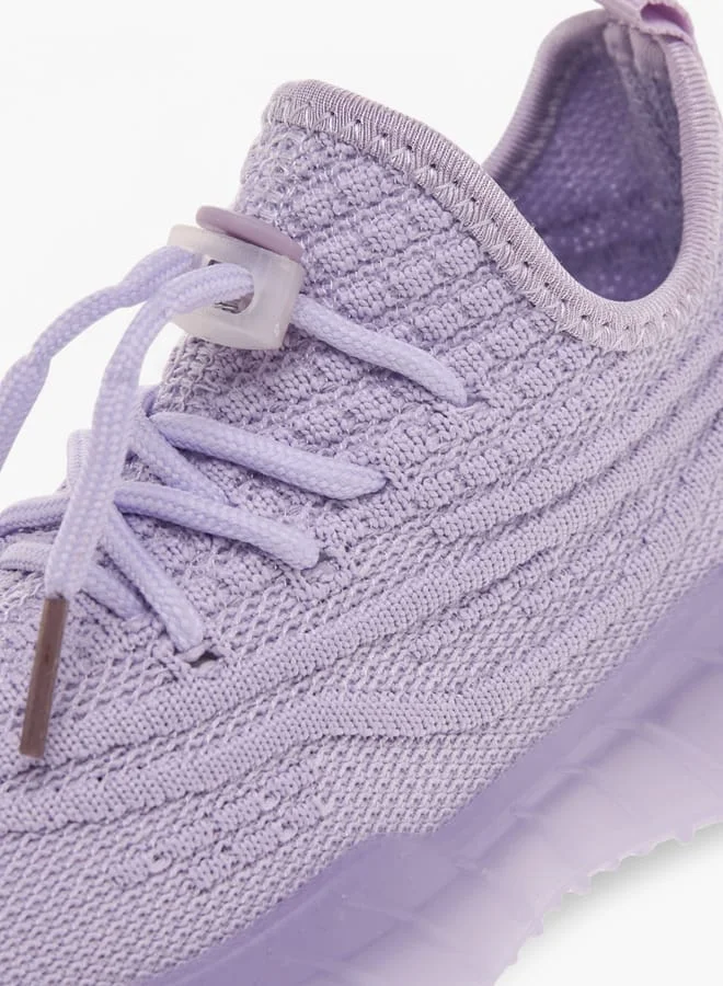Oaklan by Shoexpress Girls Monotone Sports Shoes with Lace-Up Closure
