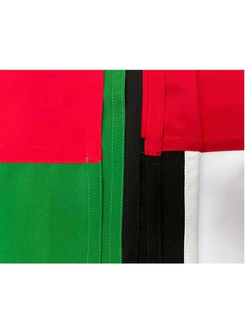 UAE FLAG Much Thicker More Durable UAE Flags 3 m x 1.5 Premium National Flag, Single-Sided Print, Vibrant Colors Visible from Both Sides, Durable & Weather Resistant, Double Stitched, Indoor Outdoor - Image 2