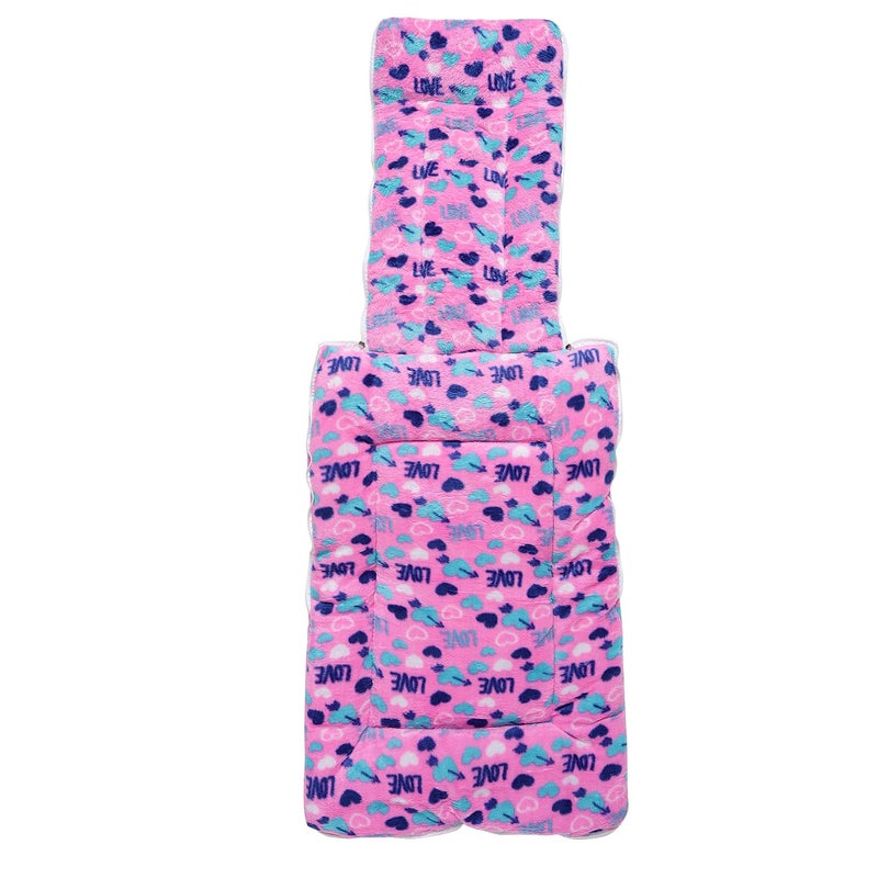 Superminis Newborn Baby Sleeping Bag Bedding Set Foldabale Mattress and Carry Bag 06 Months Pink - Image 4