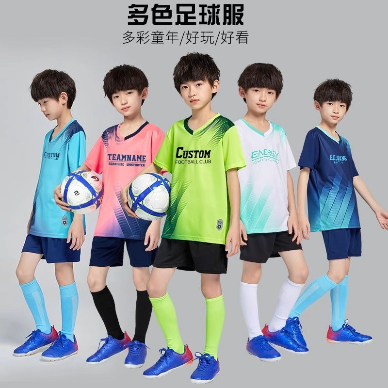Children'S Football Uniform Suit Men'S Short-Sleeved Primary School Student Training Uniform Personalized Sports Team Uniform Printing Summer Jersey Printing - Image 3