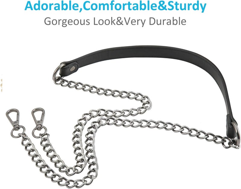 UTreers Purse Chain Strap Crossbody Bag Chains Strap Handbag Chain Replacement Leather Chain Straps 47.2" - Image 5