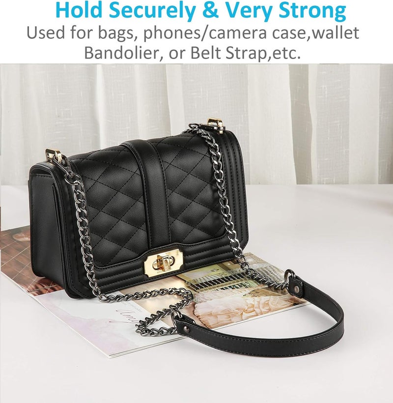 UTreers Purse Chain Strap Crossbody Bag Chains Strap Handbag Chain Replacement Leather Chain Straps 47.2" - Image 2