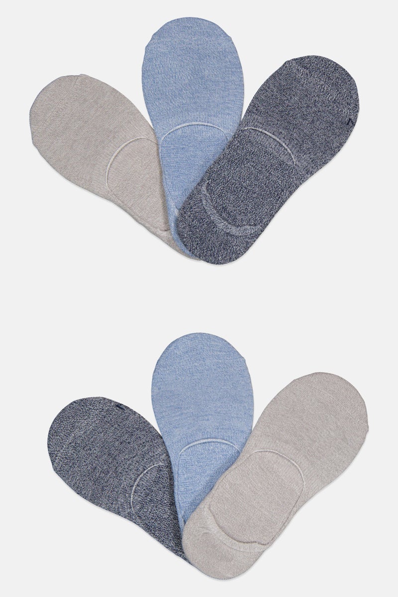 Ben Sherman Men 6 Pairs Brand Logo No Show Liner Socks, Multicolor  - Image 1
