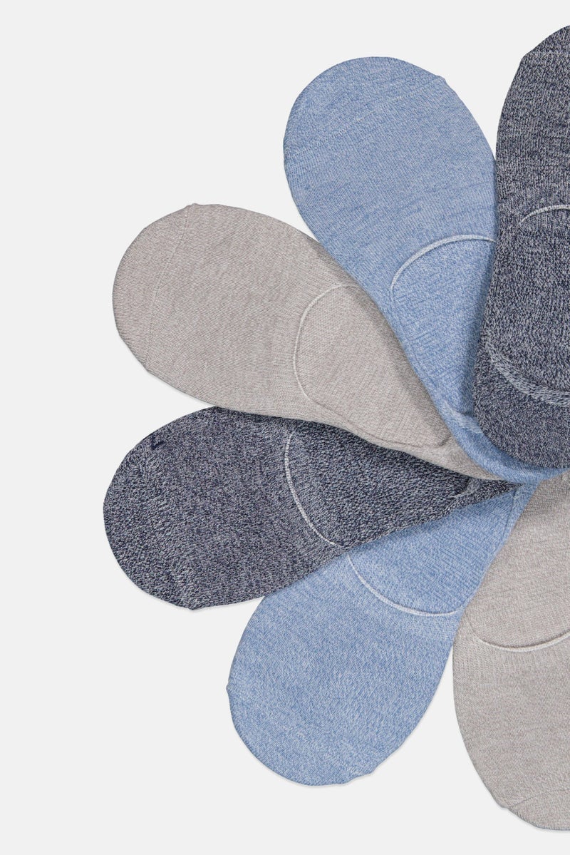 Ben Sherman Men 6 Pairs Brand Logo No Show Liner Socks, Multicolor  - Image 3