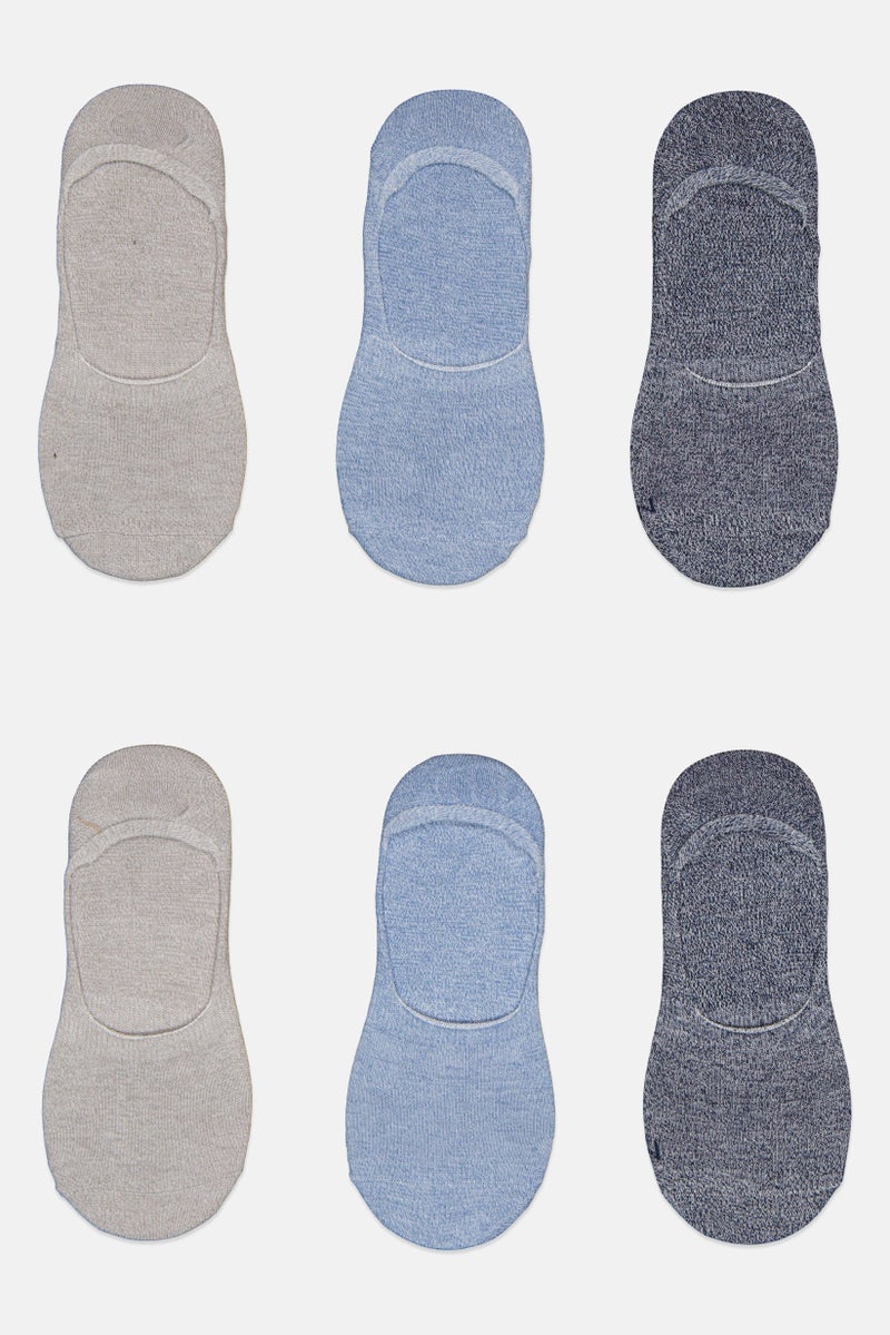 Ben Sherman Men 6 Pairs Brand Logo No Show Liner Socks, Multicolor  - Image 4