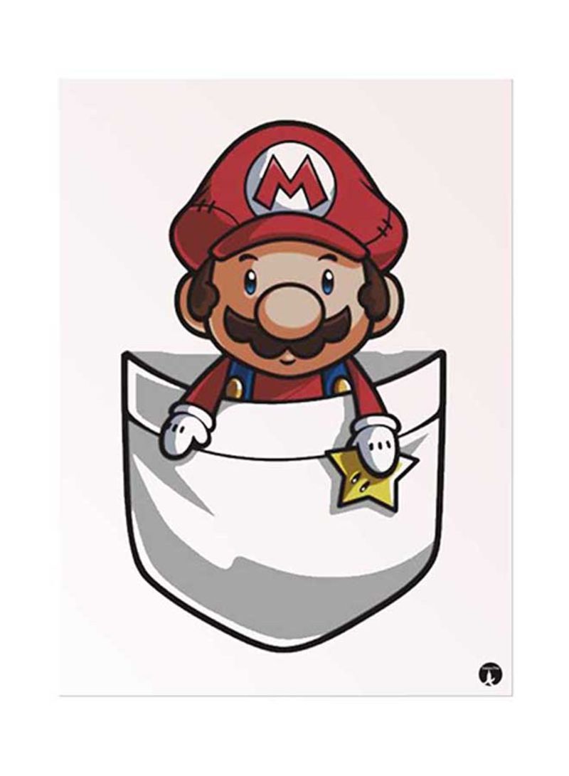 RKN Video Game Super Mario Metal Plate Poster Multicolour 15x20centimeter