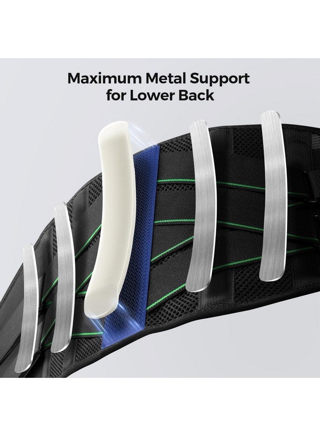 فري تو دعامة ظهر فريتو للرجال لآلام أسفل الظهر، مزودة بسبع دعامات معدنية، لتخفيف آلام عرق النسا، والانزلاق الغضروفي، والجنف، وغيرها! حزام دعم للظهر مسامي للنساء، مزود بوسادة ناعمة، وخفيف الوزن. - Image 2