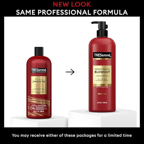 TRESemmé Shampoo 4 Pack Keratin Smooth Transforming Unruly Hair, Formulated with Lamellar-Discipline, 28 Fl Oz - Image 3