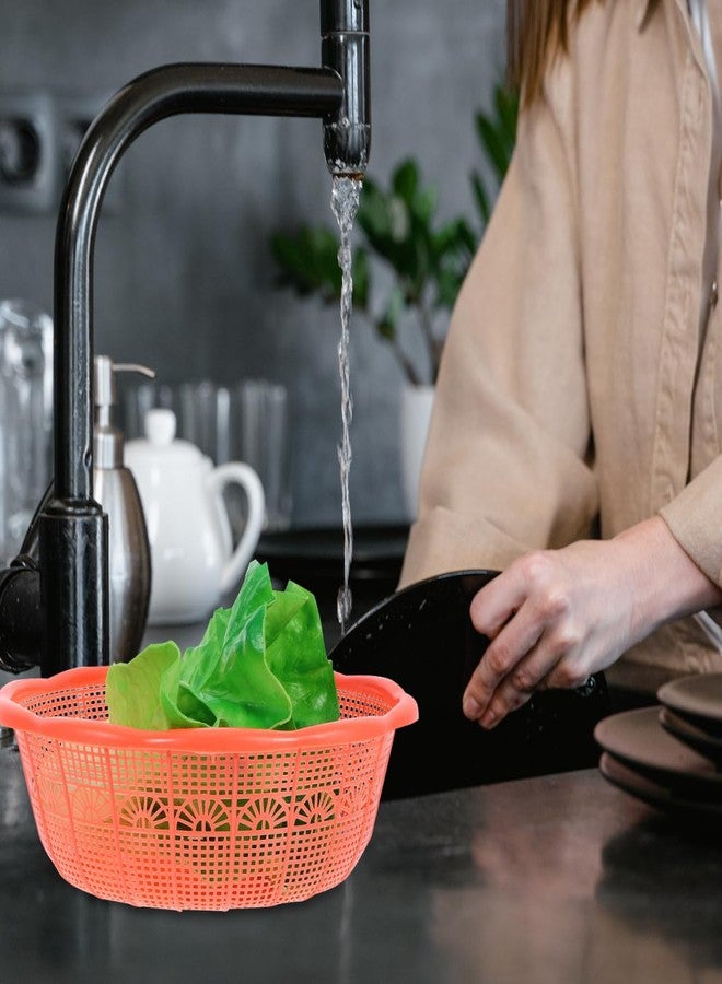 SHOWERORO سلة تصريف بلاستيكية من SHOWERORO، 10 قطع، متعددة الاستخدامات، لغسل الفواكه والخضراوات والأرز، سهلة التنظيف، للاستخدام المنزلي والمطاعم - Image 2