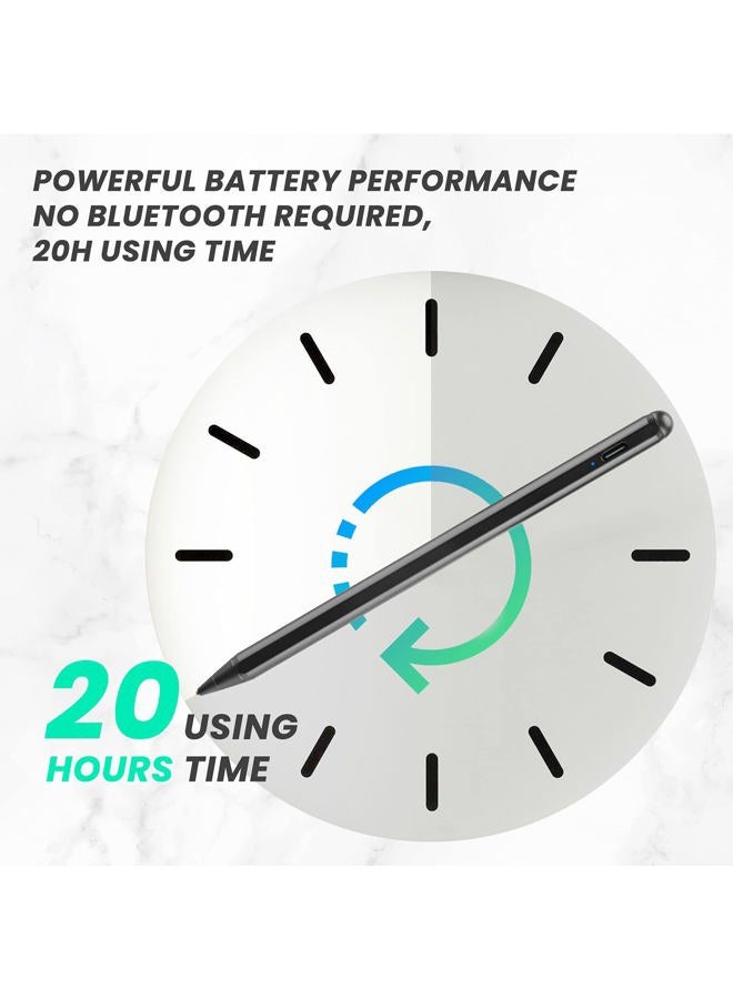 Edivia Chromebook Flip 2-in-1 Touchscreen Laptop Stylus Pen, Active Pen Digital Capacitive Stylus with Ultra Fine Tip, Touch-Control and Rechargeable, Black - Image 3