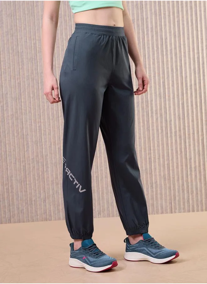 Technosport Technosport Women Grey Solid 2-Way Stretch Joggers