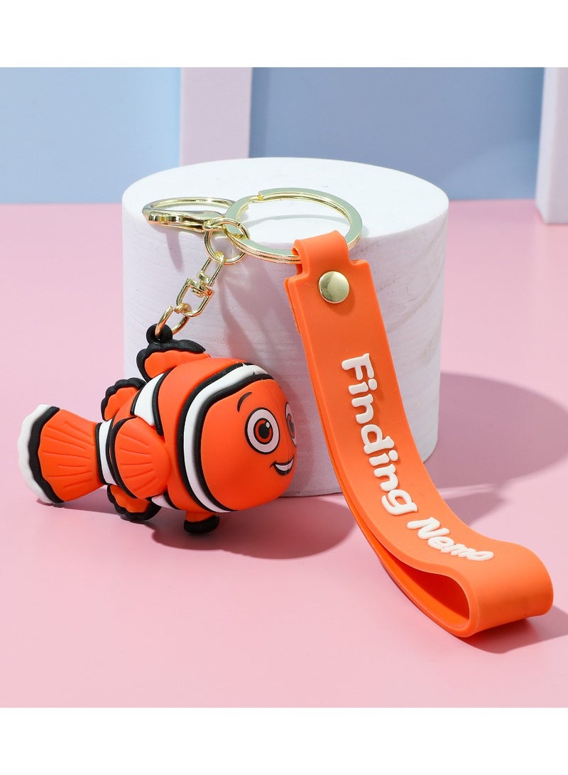 Generic Nemo Keychain Finding Nemo Cartoon Fish Key Ring Pendant 