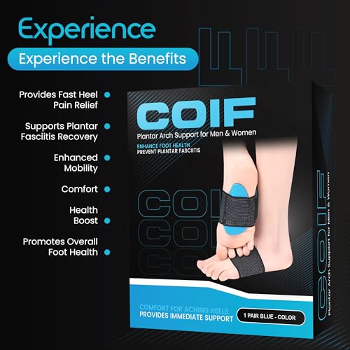 COIF Foot Care Plantar Arch Support for Men & Women for Pain Relief of Plantar Fasciitis, Flat & Fallen Arches, High Arch, Heel Spurs, Flat Feet - Image 4