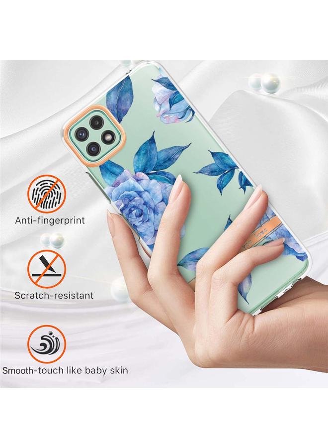 S-TOP Case For Samsung Galaxy A22 5G Flowers and Plants Series IMD TPU Phone Case - Image 3