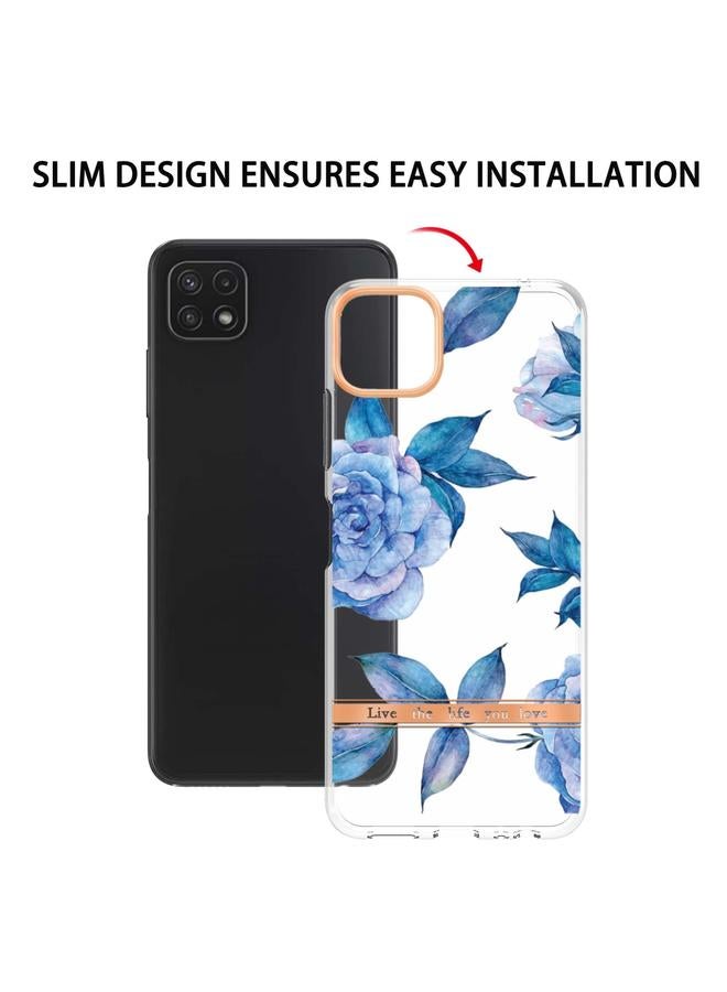 S-TOP Case For Samsung Galaxy A22 5G Flowers and Plants Series IMD TPU Phone Case - Image 2
