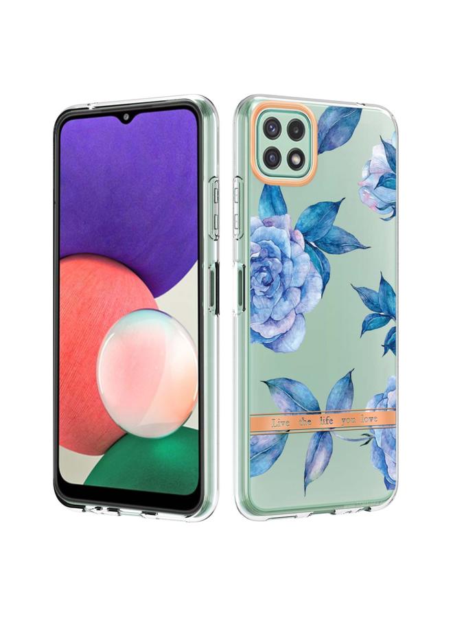 S-TOP Case For Samsung Galaxy A22 5G Flowers and Plants Series IMD TPU Phone Case - Image 1